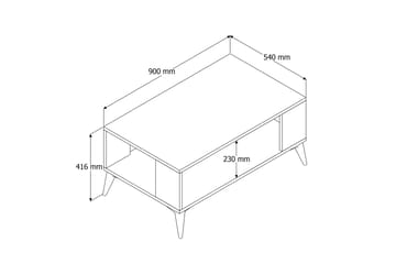 Palgrave Sofabord 90x54x90 cm - Eik - Møbler - Bord - Sofabord
