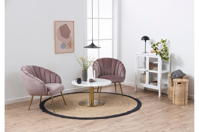 Palisades Sofabord 80 cm Rund - Hvid - Møbler - Bord - Sofabord