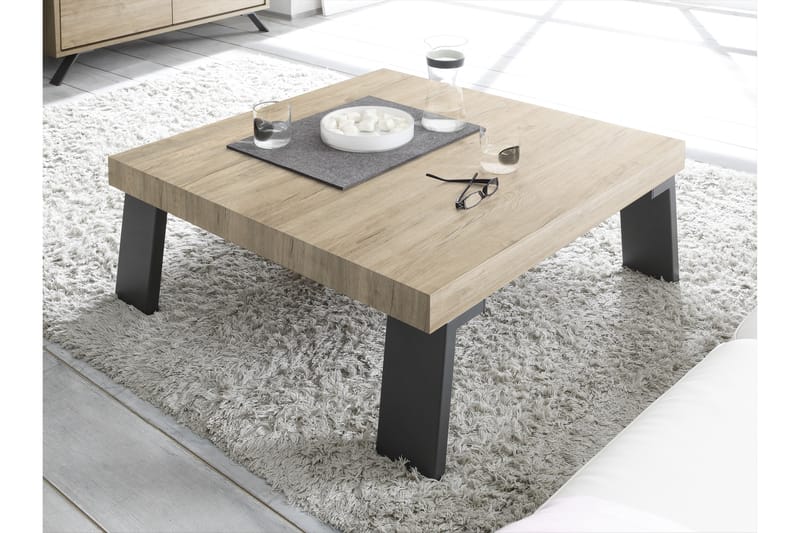 Palma Sofabord 89 cm - Eikefarge/Mørkegrå - Møbler - Bord - Sofabord