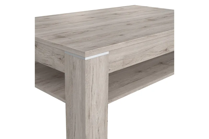 Perkhill Sofabord 120 cm med Oppbevaringshylle - Brun/Natur - Møbler - Bord - Sofabord