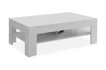 Perkhill Sofabord 120 cm med Oppbevaringshylle - Hvit - Møbler - Bord - Sofabord