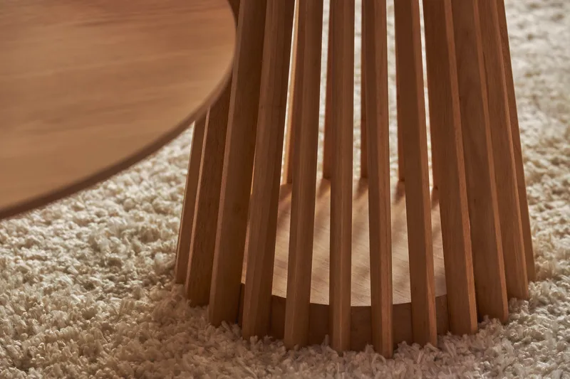 Peyra Sofabord 60 cm Rundt Eik - Natur - Møbler - Bord - Sofabord