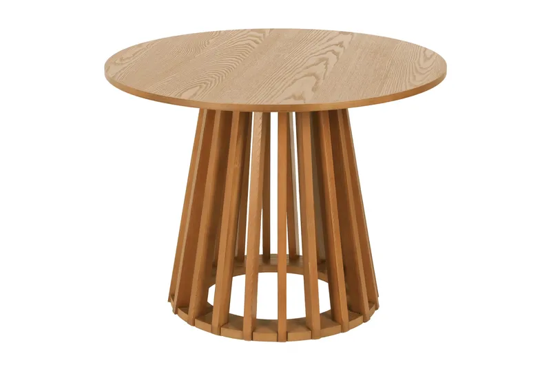 Peyra Sofabord Rundt 60 cm Finér, Eik