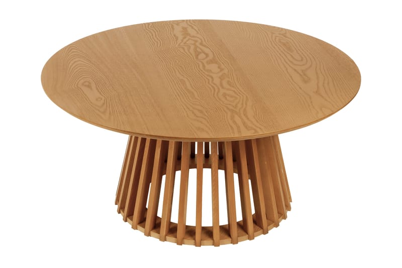 Peyra Sofabord Rundt 86 cm Finér - Eik - Møbler - Bord - Sofabord