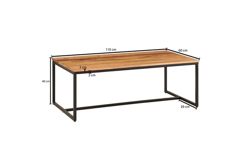 Philly Sofabord 110 cm Rektangulær - Natur - Møbler - Bord - Sofabord