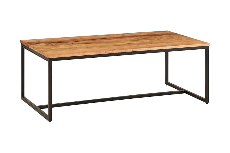 Philly Sofabord 110 cm Rektangulær - Natur - Sammenleggbart bord - Speilbord - Sofabord - Sofabord med oppbevaring - Sofabord med hjul - Hev og senkbart sofabord