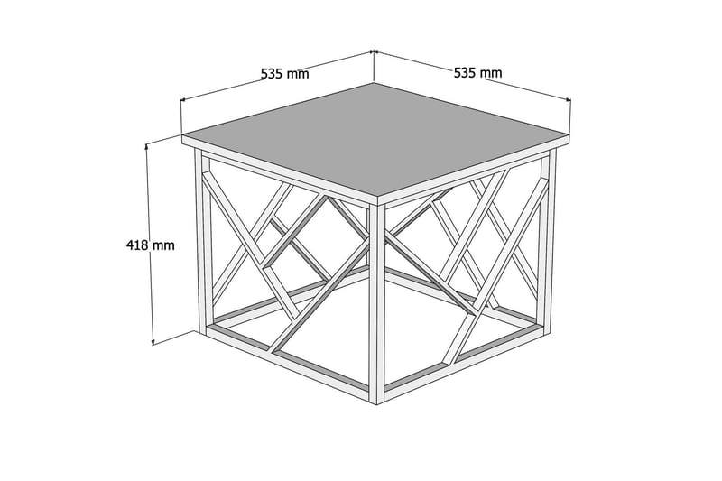 Piaam Sofabord 53,5x41,8x53,5 cm - Blå - Sofabord