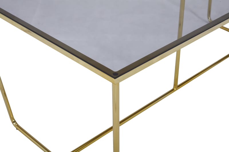 Piana Sofabord 120 cm - Glass/Svart/Messing - Sofabord