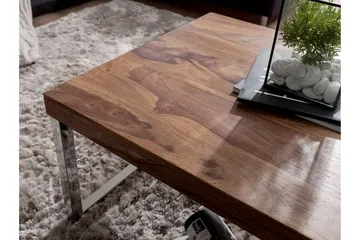 Plessey Sofabord 120 cm - Massivt Tre/Krom - Møbler - Bord - Sofabord