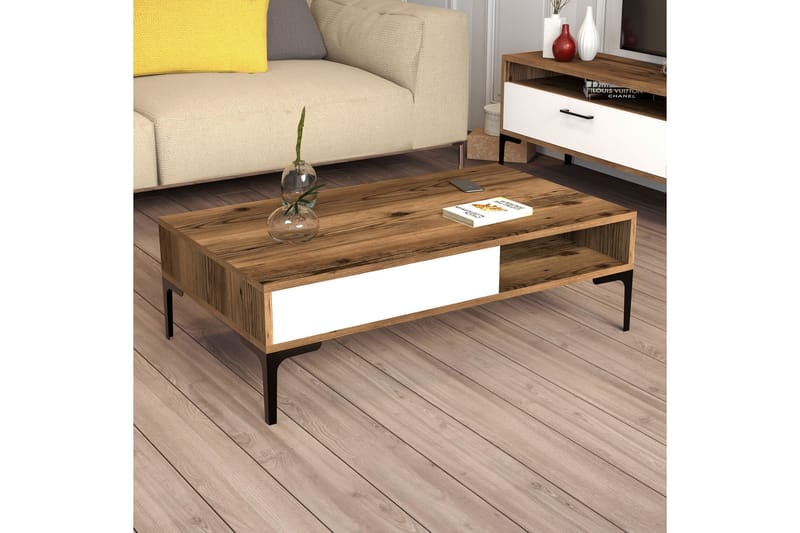 Poko Sofabord 105x32,6x105 cm - Brun - Møbler - Bord - Sofabord