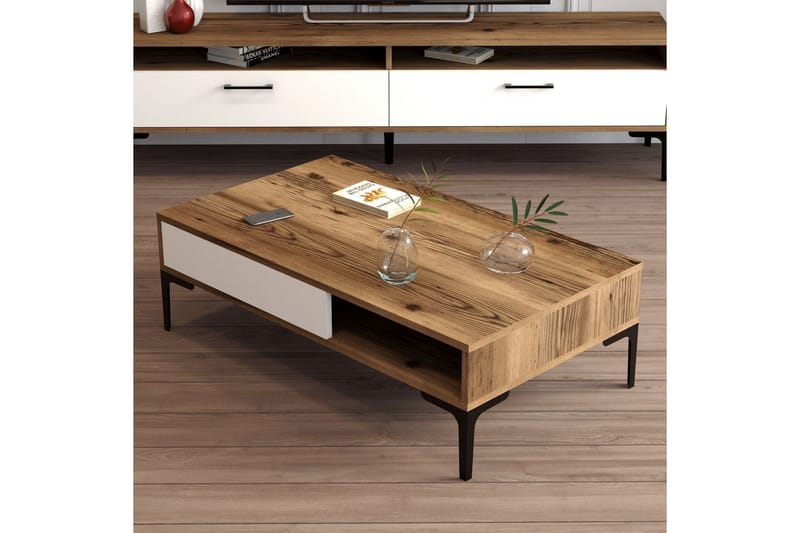 Poko Sofabord 105x32,6x105 cm - Brun - Møbler - Bord - Sofabord