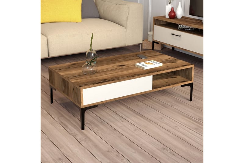 Poko Sofabord 105x32,6x105 cm - Brun - Møbler - Bord - Sofabord