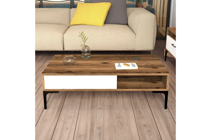 Poko Sofabord 105x32,6x105 cm - Brun - Møbler - Bord - Sofabord