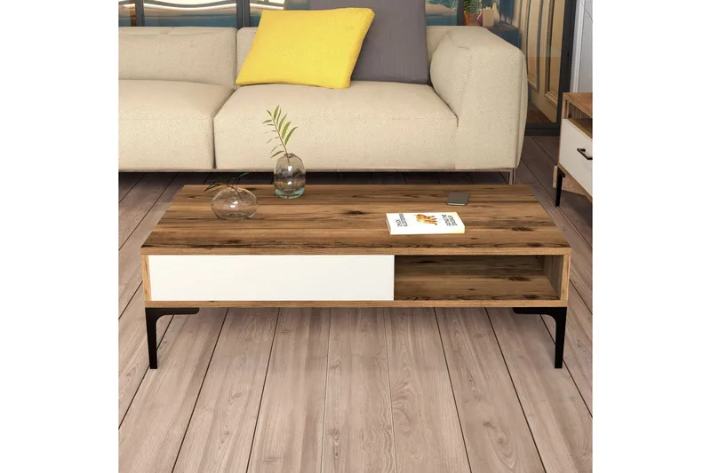 Poko Sofabord 105x32,6x105 cm - Brun - Møbler - Bord - Sofabord