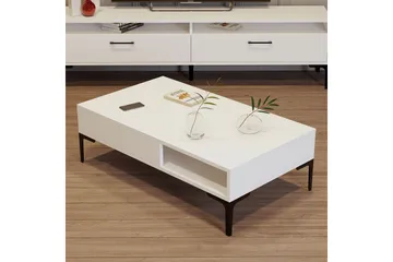 Poko Sofabord 105x32,6x105 cm - Hvit - Møbler - Bord - Sofabord