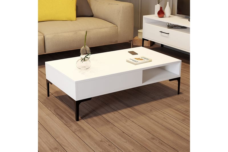 Poko Sofabord 105x32,6x105 cm - Hvit - Møbler - Bord - Sofabord