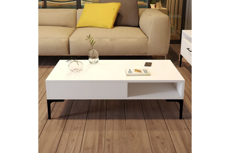 Poko Sofabord 105x32,6x105 cm - Hvit - Møbler - Bord - Sofabord