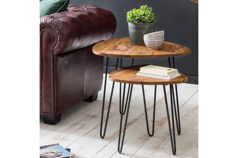 Portuondo Settbord 2-pk 60 cm - Brun - Møbler - Bord - Sofabord