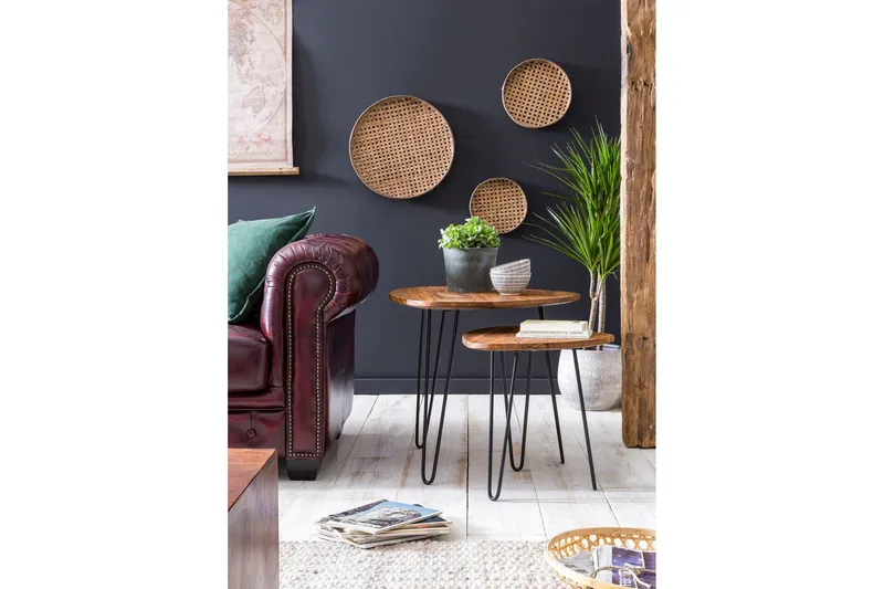 Portuondo Settbord 2-pk 60 cm - Brun - Møbler - Bord - Sofabord