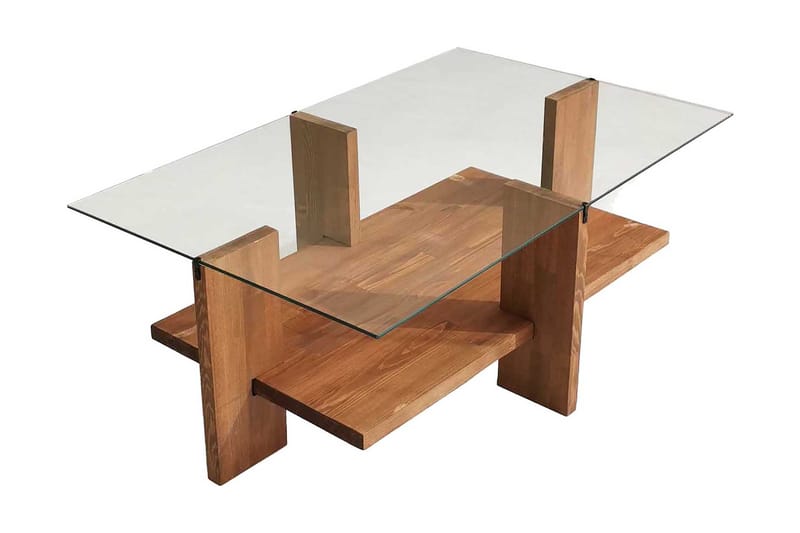 Puijas Sofabord 105x40x105 cm - Brun - Møbler - Bord - Sofabord