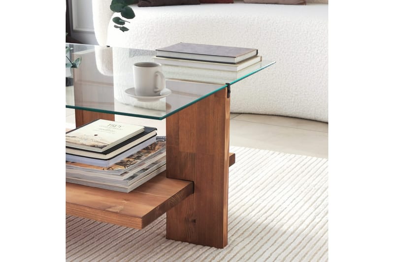 Puijas Sofabord 105x40x105 cm - Brun - Møbler - Bord - Sofabord