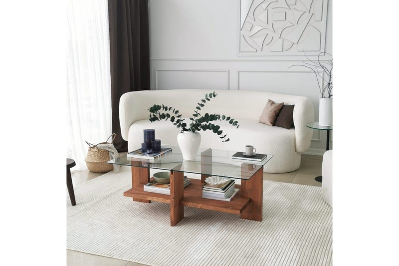 Puijas Sofabord 105x40x105 cm - Brun - Møbler - Bord - Sofabord