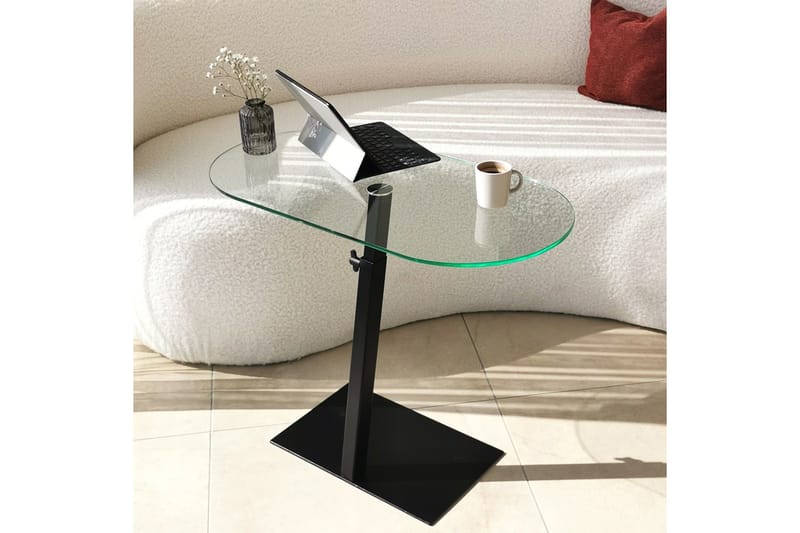 Puntoz Sofabord 70x35x70 cm Oval - Svart - Møbler - Bord - Sofabord