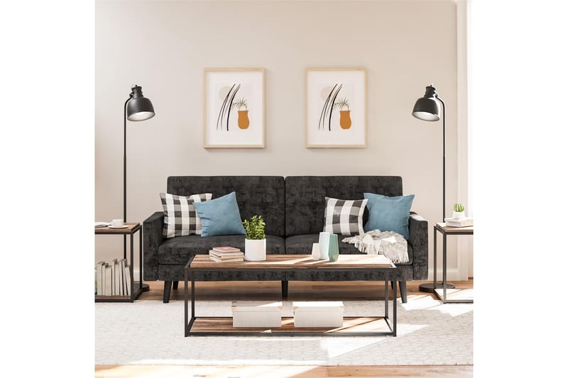 Quincy Sofabord 125x52 cm Mørkebrun - Dorel Home - Møbler - Bord - Sofabord