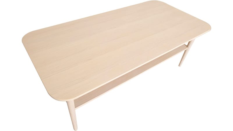 Sofabord Ravik med Hylle 135x65 cm - Hvitpigmentert - Møbler - Bord - Sofabord