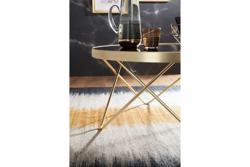 Reineck Sofabord 82 cm Rundt - Svart/Gull - Møbler - Bord - Sofabord