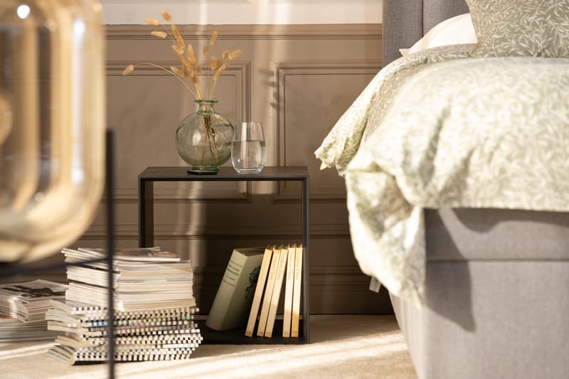 Ribbon Sofabord 90 cm med Oppbevaringshylle Natur/Grå - VOX - Møbler - Bord - Sofabord