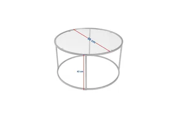 Sofabord Rikiya Gulltransparent - Gulltransparent - Møbler - Bord - Sofabord