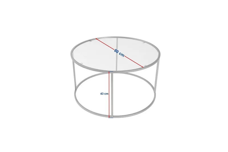 Sofabord Rikiya Gulltransparent - Gulltransparent - Møbler - Bord - Sofabord