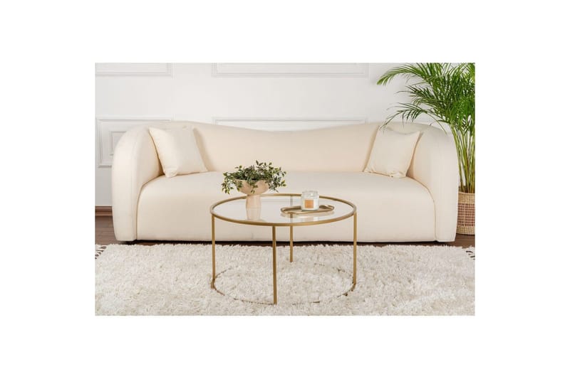 Sofabord Rikiya Gulltransparent - Gulltransparent - Møbler - Bord - Sofabord