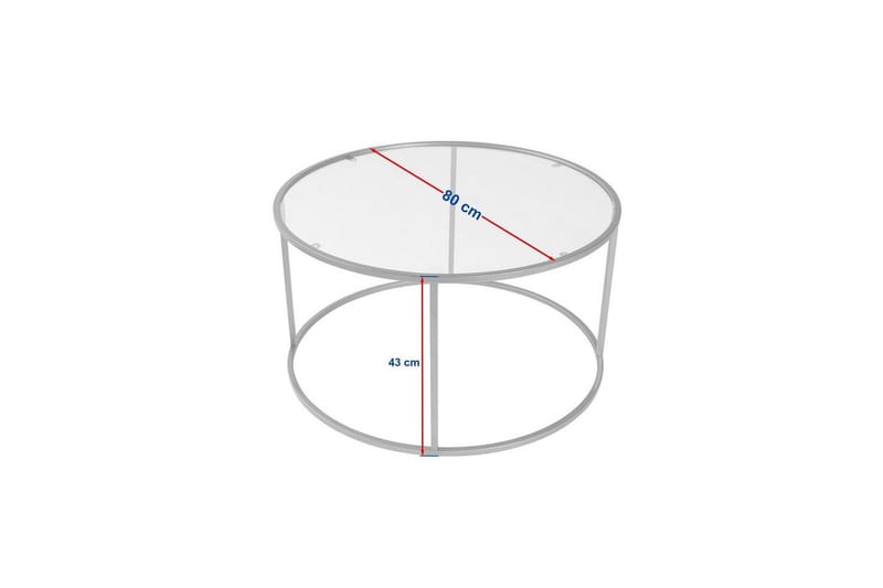 Sofabord Rikiya Gulltransparent - Gulltransparent - Møbler - Bord - Sofabord