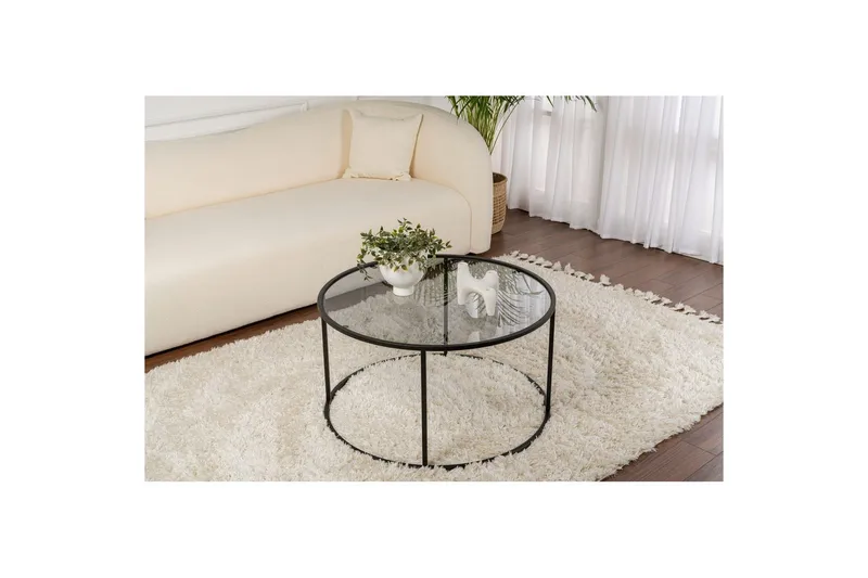 Sofabord Rikiya Svart Grå - Svart Grå - Møbler - Bord - Sofabord