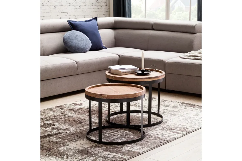 Risien Settbord 2-pk - Brun - Møbler - Bord - Sofabord