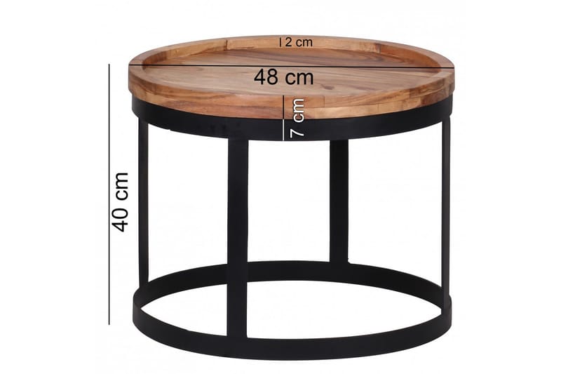 Risien Settbord 2-pk - Brun - Møbler - Bord - Sofabord