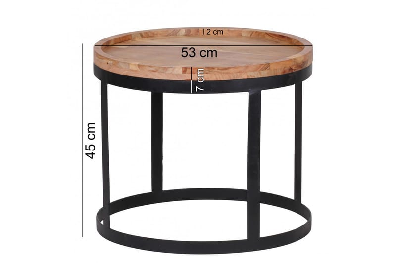 Risien Settbord 2-pk - Brun - Møbler - Bord - Sofabord