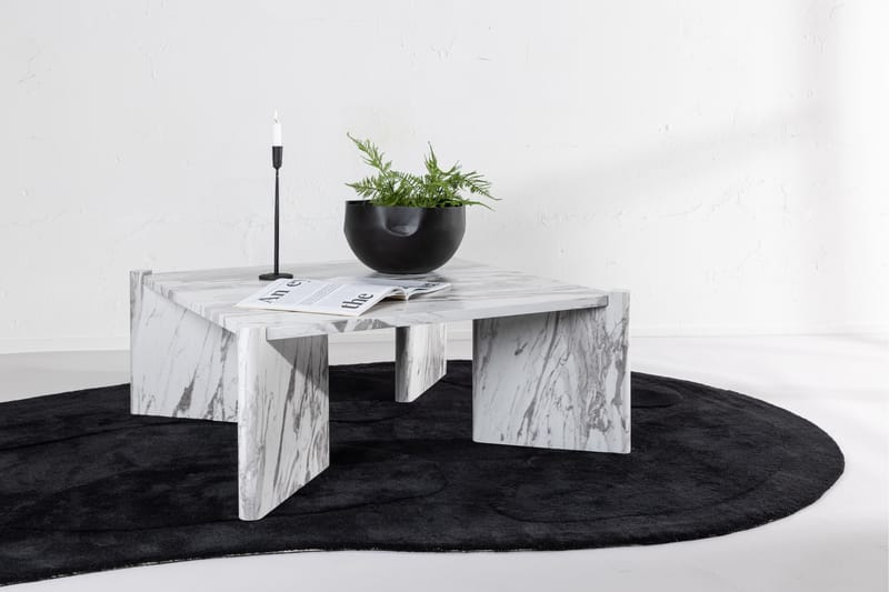 Rogaland Sofabord 100x100 cm Hvit - Venture Home - Sofabord