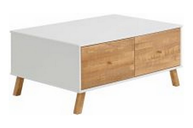 Ronith Sofabord 100 cm - Hvit/Natur - Møbler - Bord - Sofabord