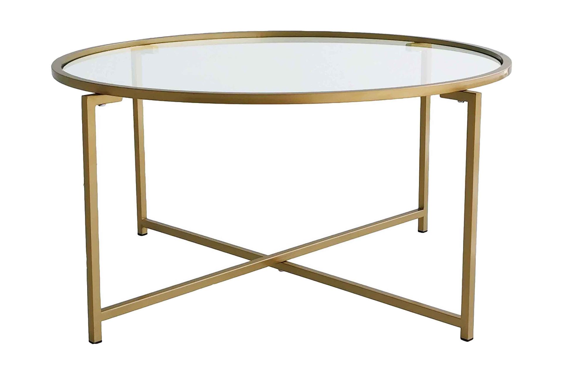 Rowman Sofabord 83 cm Rundt - Gull