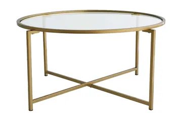 Rowman Sofabord 83 cm Rundt - Gull - Møbler - Bord - Sofabord