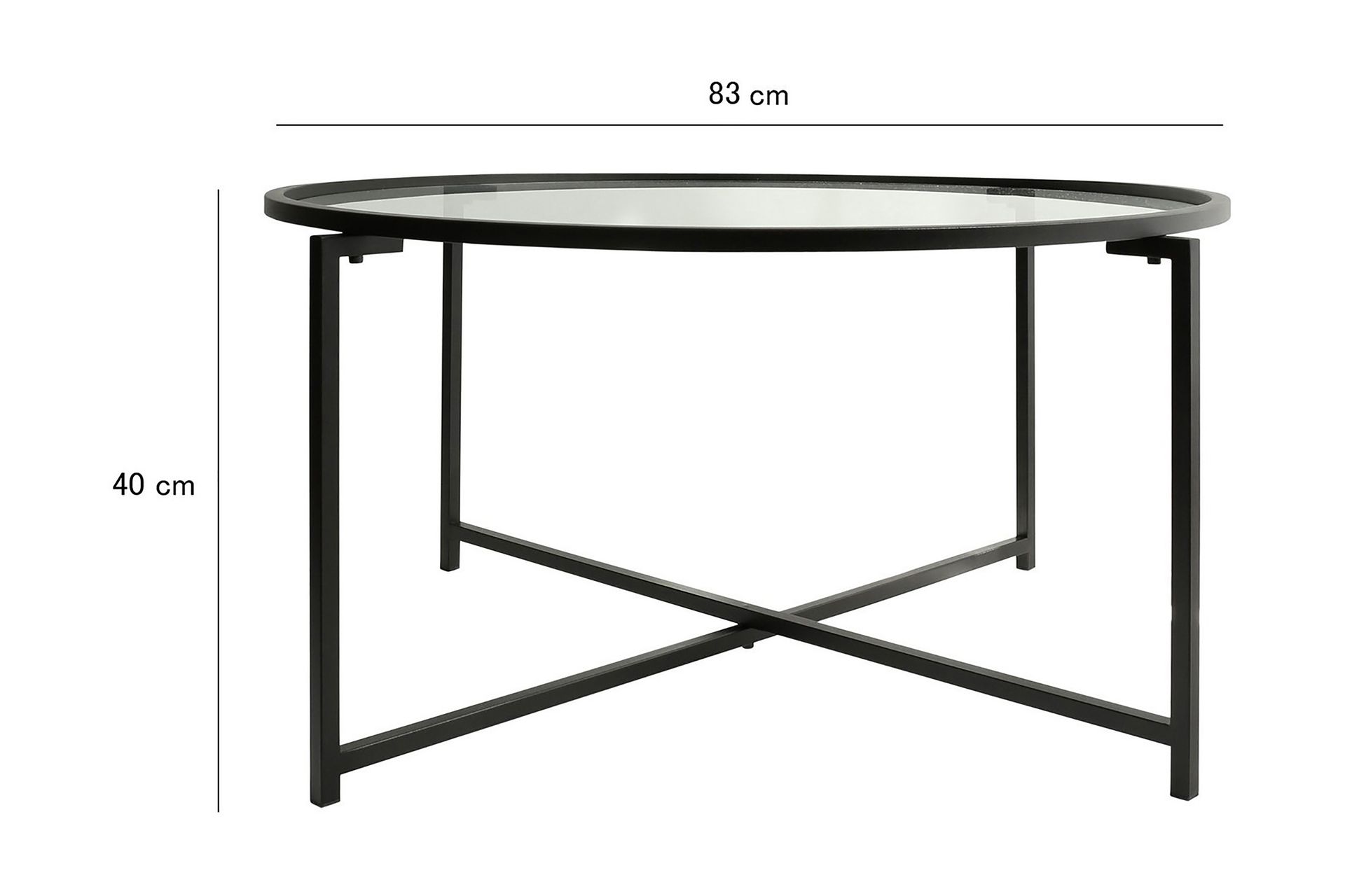 Rowman Sofabord 83 cm Rundt - Svart - Møbler - Bord - Sofabord