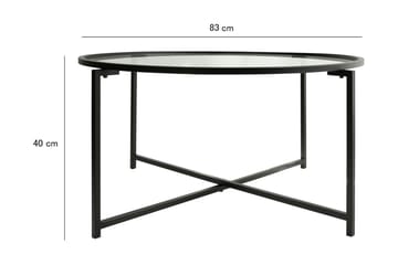 Rowman Sofabord 83 cm Rundt - Svart - Møbler - Bord - Sofabord