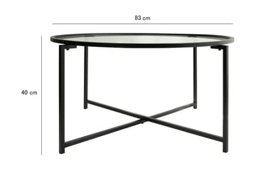 Rowman Sofabord 83 cm Rundt - Svart - Møbler - Bord - Sofabord