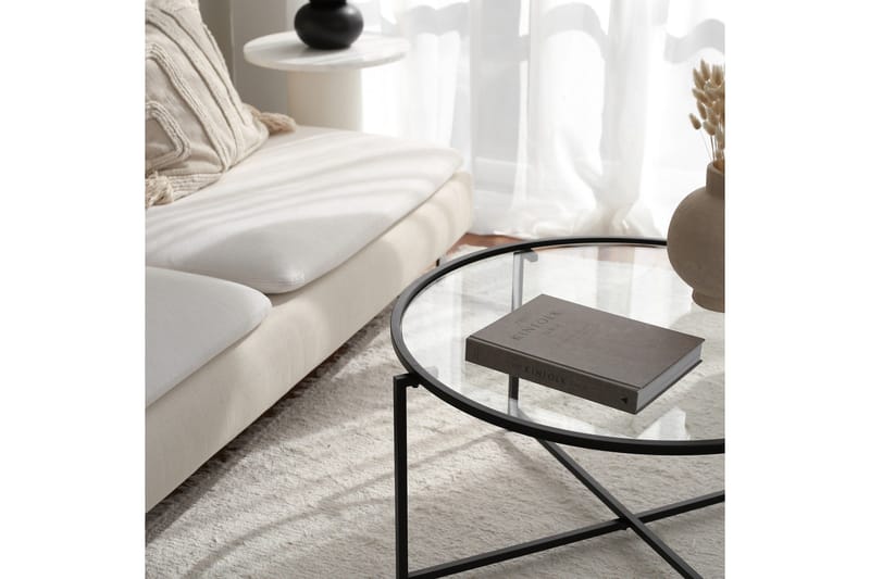 Rowman Sofabord 83 cm Rundt - Svart - Møbler - Bord - Sofabord