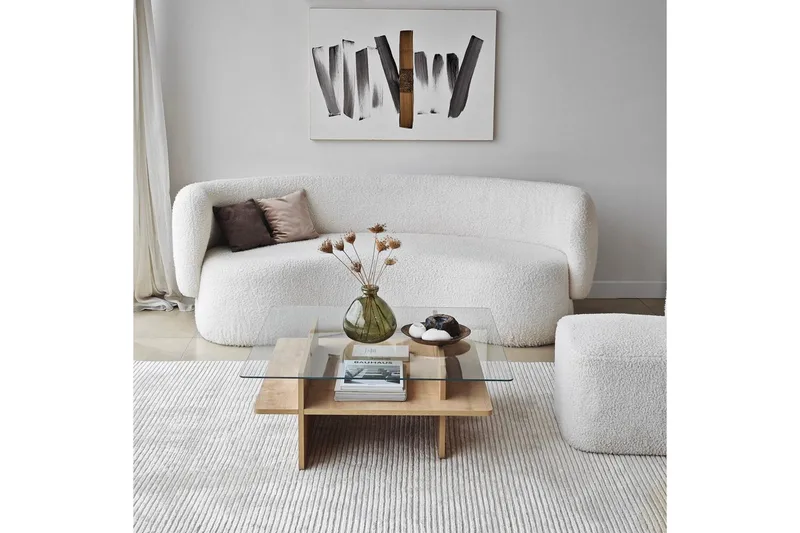 Sofabord Rubby Kvadrat Sudamal / Transparent - Sudamal / Transparent - Møbler - Bord - Sofabord