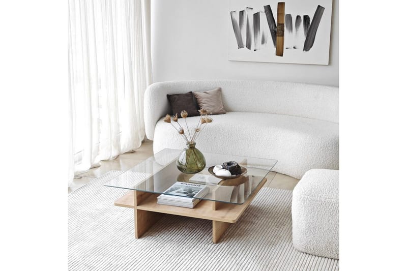 Sofabord Rubby Kvadrat Sudamal / Transparent - Sudamal / Transparent - Møbler - Bord - Sofabord