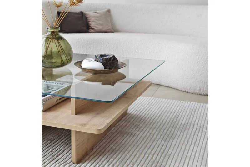 Sofabord Rubby Kvadrat Sudamal / Transparent - Sudamal / Transparent - Møbler - Bord - Sofabord